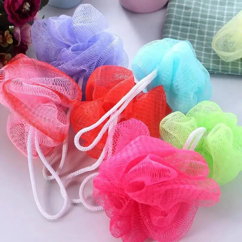 SoftGlow Exfoliating Mesh Loofah Set 10Piece Colorful Bath Sponge Body Wash Pouf Pack 1