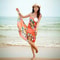Chiffon Halter Beach Cover Up Dress Sexy OpenBack Bikini Wrap Pareo 5