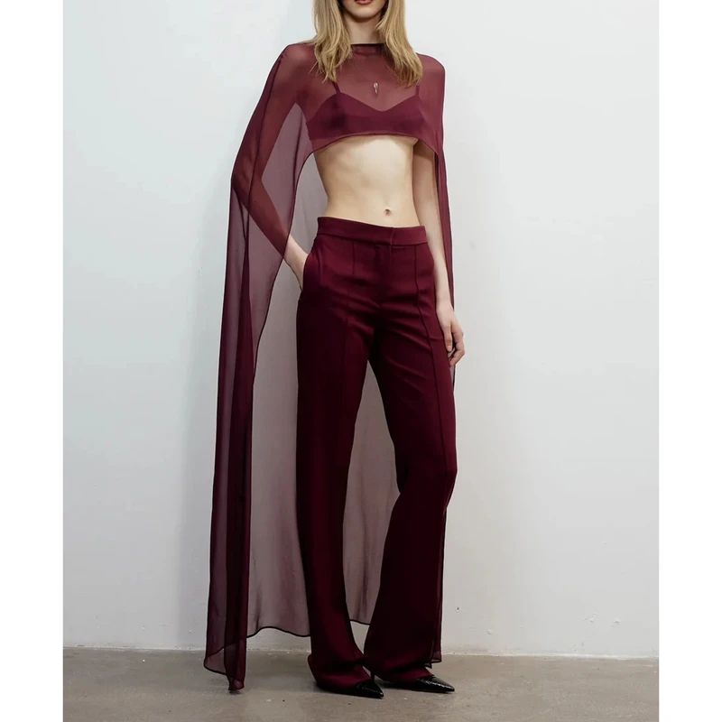 HighLow Sheer Polka Dot Cover Up Blouse For Women Lightweight Summer Cape Top 6