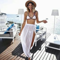 coastal breeze cotton beach cover up dress – lightweight swim cover-up tunic for women