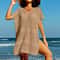 Breezy Knit VNeck Beach Cover Up Dress HollowOut Crochet Bikini Coverup 3