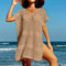 Breezy Knit VNeck Beach Cover Up Dress HollowOut Crochet Bikini Coverup 3