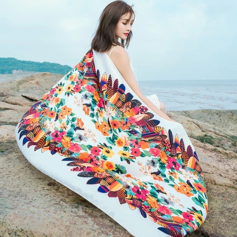 Breezy Cotton Linen Beach Cover Up Sarong Wrap For Women Lightweight Summer Swimsuit Cover Up 3