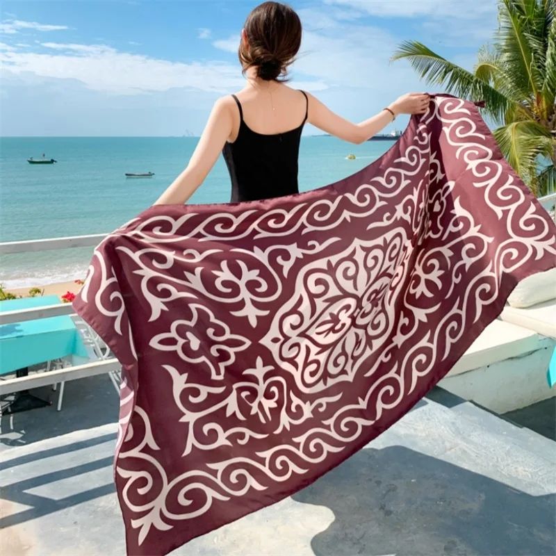 Breezy Cotton Linen Beach Cover Up Sarong Wrap For Women Lightweight Summer Swimsuit Cover Up 17