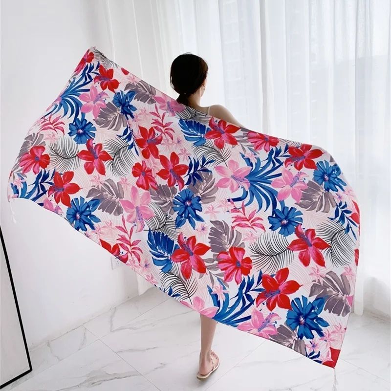 Breezy Cotton Linen Beach Cover Up Sarong Wrap For Women Lightweight Summer Swimsuit Cover Up 5