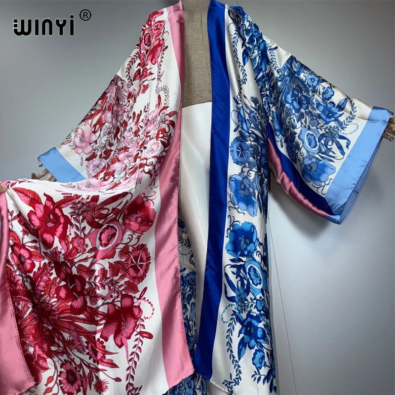 Luxe Boho Kimono Kaftan Elegant Boho Kimono Cardigan Beach CoverUp Dress For Women 5