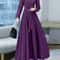 ZANZEA Vintage ALine Maxi Dress Long Sleeve Boho Sundress For Spring Fall 0