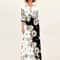 FlowEase Plus Size Printed Maxi Dress With Pockets 3