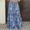 Vacation Breeze Beach Maxi Skirt With Stretchy Elastic Waist Long Flowy Summer Vacation Skirt 0