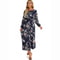 Bohemian Chic Boho Maxi Dress Floral Chiffon Beach Dress With Long Sleeves High Waist 6