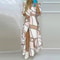 Boho Floral Maxi Shirt Dress Elegant Long Sleeve Summer Shirt Dress For Women 7