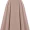 ZANZEA Vintage HighWaisted Pleated ALine Maxi Skirt Elegant Solid Long Summer Skirt 0