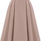 ZANZEA Vintage HighWaisted Pleated ALine Maxi Skirt Elegant Solid Long Summer Skirt 0