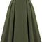 ZANZEA Vintage HighWaisted Pleated ALine Maxi Skirt Elegant Solid Long Summer Skirt 2