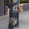 ZANZEA Vintage Floral Cotton Maxi Shirt Dress Oversized Autumn Lapel Sundress 0