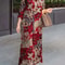 ZANZEA Vintage Floral Cotton Maxi Shirt Dress Oversized Autumn Lapel Sundress 1