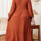 Cozy Elegance Plus Size Maxi Dress For Women Long Sleeve Autumn Winter Dress 1
