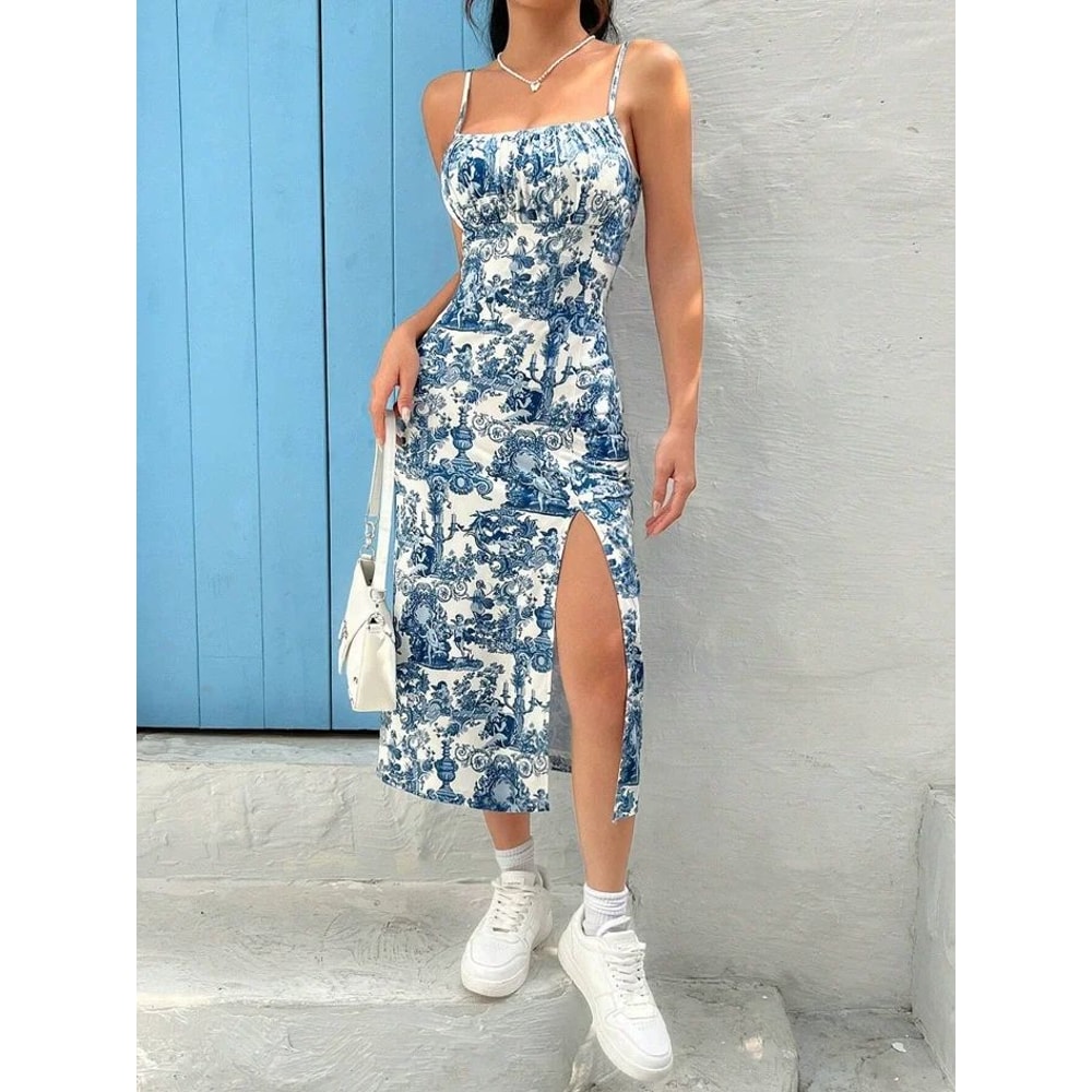 Fall Romance Strapless Leopard Print Maxi Dress With High Slit And Wrap Silhouette 4