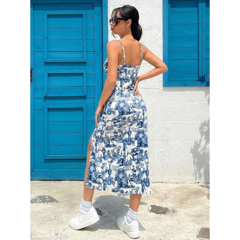 Fall Romance Strapless Leopard Print Maxi Dress With High Slit And Wrap Silhouette 5