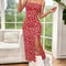 Fall Romance Strapless Leopard Print Maxi Dress With High Slit And Wrap Silhouette 6