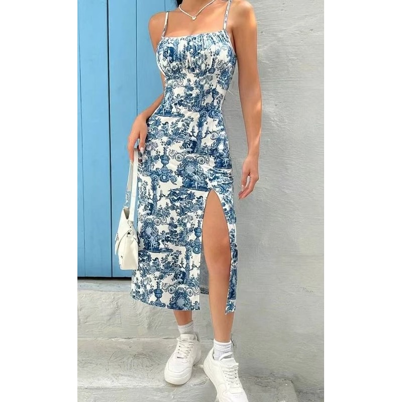 Fall Romance Strapless Leopard Print Maxi Dress With High Slit And Wrap Silhouette 8