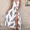 Ombre Leaf Eyelet Maxi Dress Elegant Sleeveless Summer Vacation Dress 4