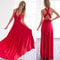 Multiway Wrap Convertible Maxi Dress Infinity Bridesmaid Style In Red 0