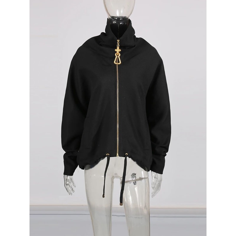 Modern Edge Patchwork LaceUp Zip Jacket For Women 4