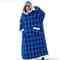 Oversized Hoodie Blanket With Sleeves Super Long Hooded Fleece TV Blanket For Cozy Winter Lounging 10