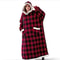 Oversized Hoodie Blanket With Sleeves Super Long Hooded Fleece TV Blanket For Cozy Winter Lounging 6