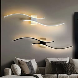 modern led wall sconce – minimalist aluminum indoor wall lighting for bedroom & corridor