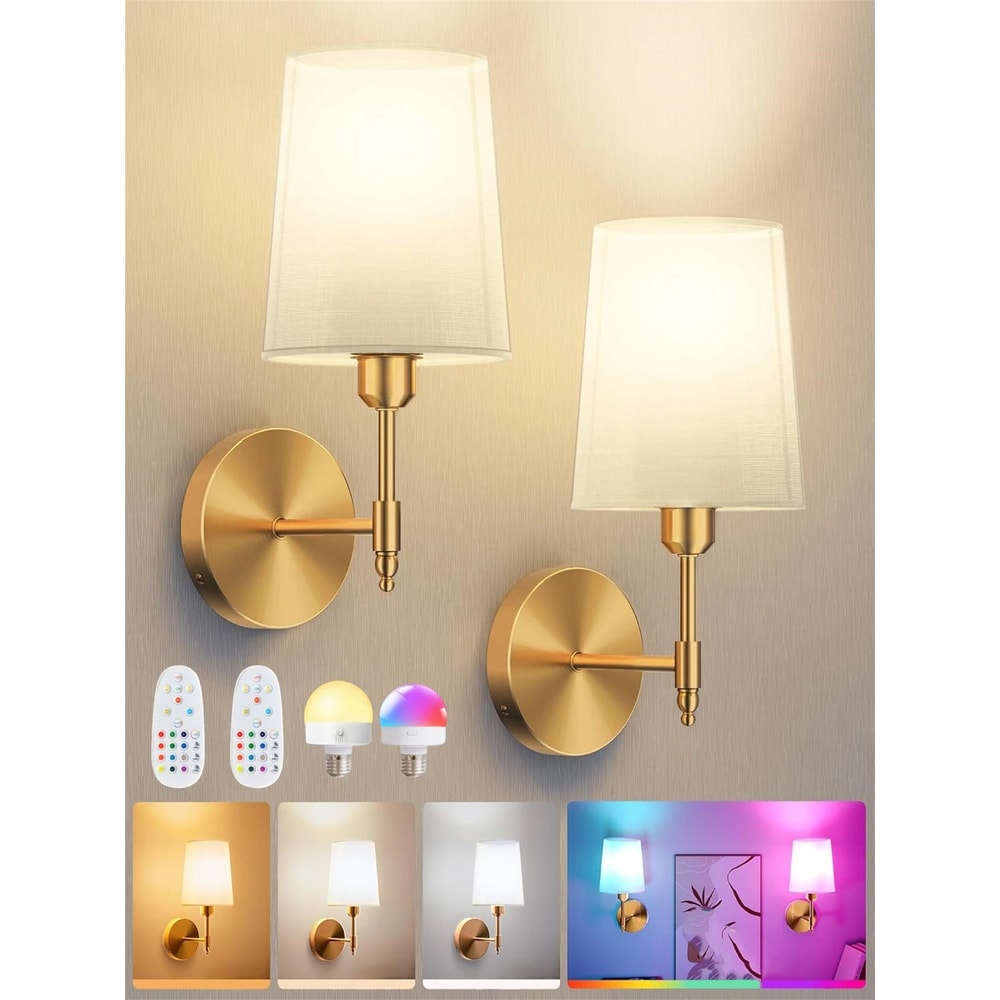WiringFree Battery Operated Wall Sconce With 4000mAh Rechargeable Detachable Bulb Remote Dimming 1 0