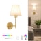 WiringFree Battery Operated Wall Sconce With 4000mAh Rechargeable Detachable Bulb Remote Dimming 1 6