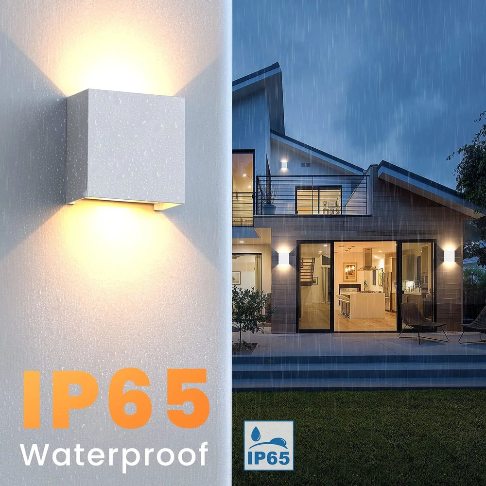 Modern 6W LED Wall Sconce IP65 Up Down Modern Wall Lamp With Adjustable Beams IndoorOutdoor 6