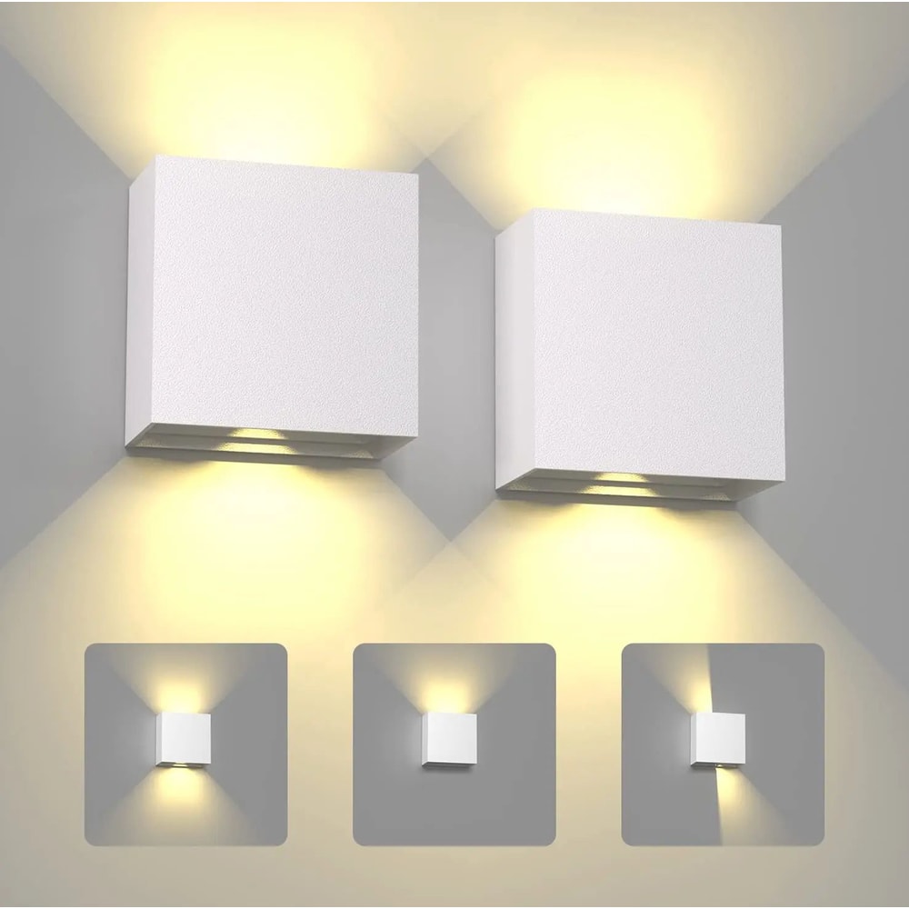Modern 6W LED Wall Sconce IP65 Up Down Modern Wall Lamp With Adjustable Beams IndoorOutdoor 8