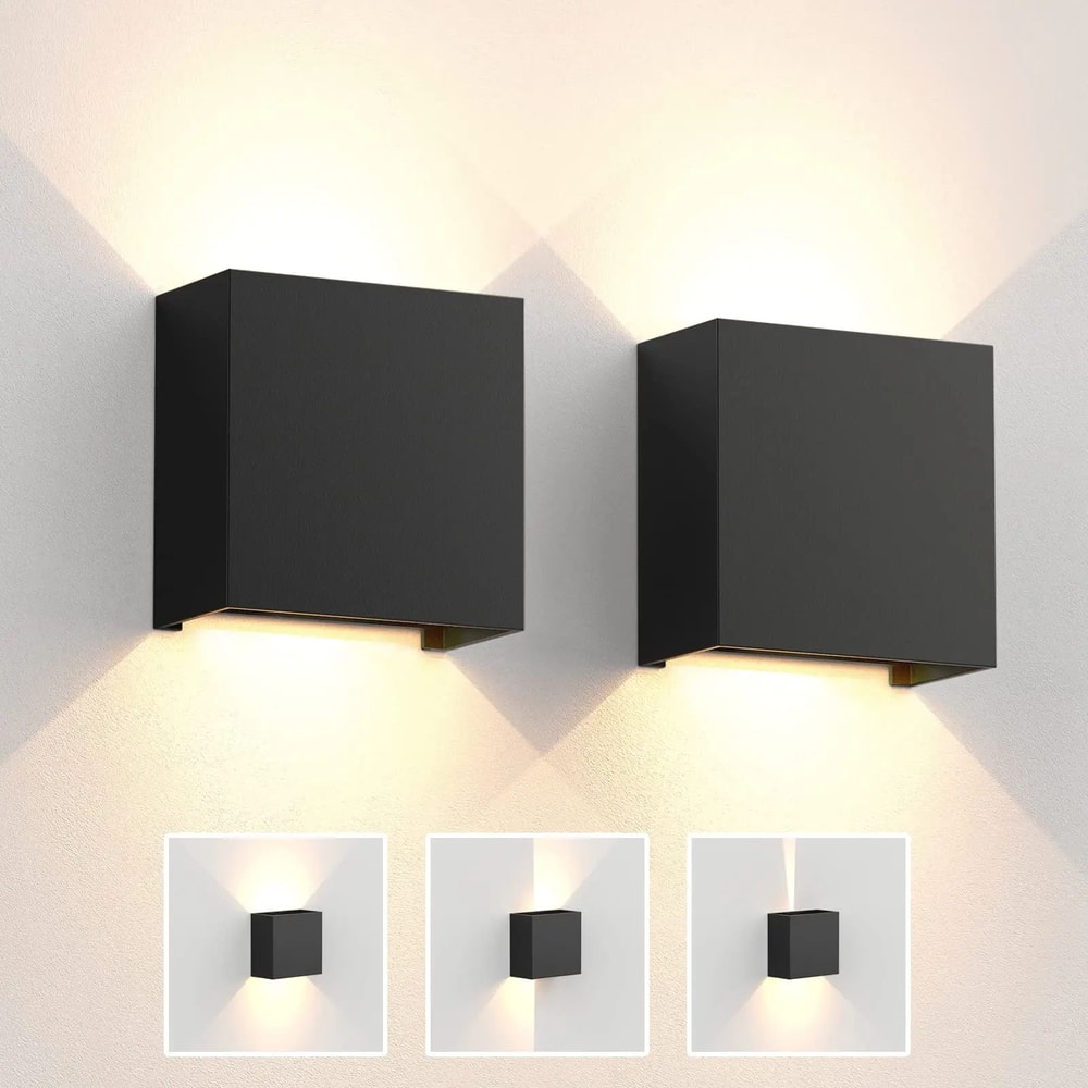 Modern 6W LED Wall Sconce IP65 Up Down Modern Wall Lamp With Adjustable Beams IndoorOutdoor 9