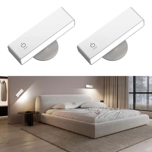 GlowFlex 360° Magnetic LED Wall Light – Dimmable, Rotating Wall Sconce & Bedside Lamp