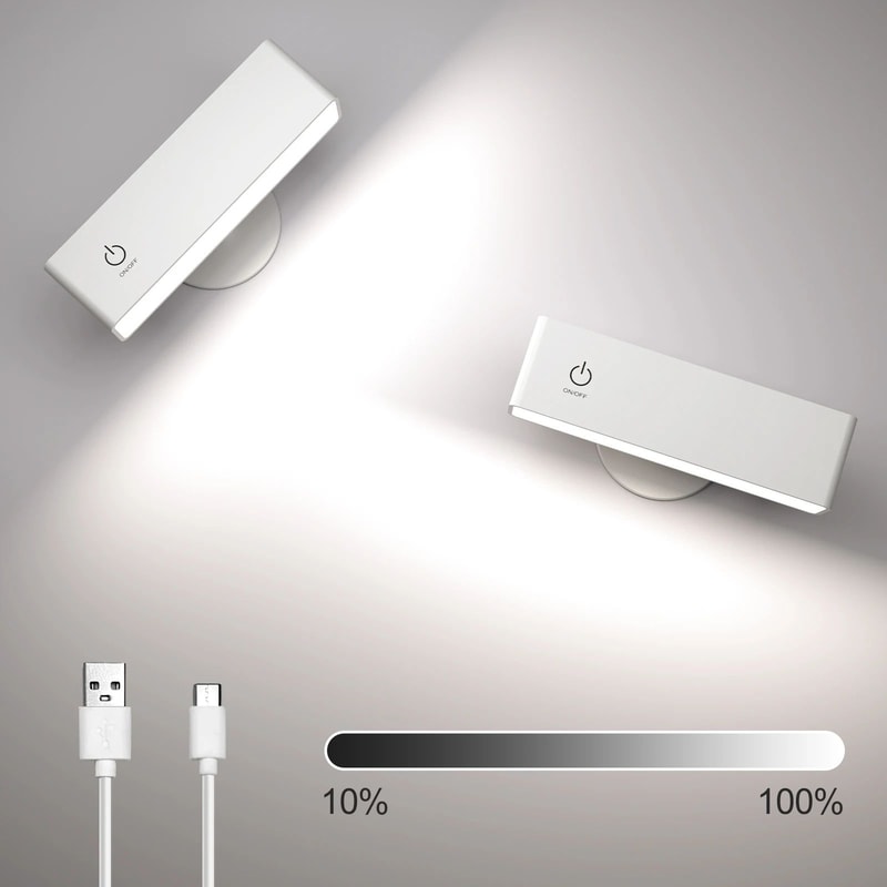 GlowFlex 360 Magnetic LED Wall Light Dimmable Rotating Wall Sconce Bedside Lamp 1