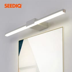modern aluminum bathroom mirror light - sleek led vanity light wall sconce (black/white)