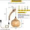 Bamboo Rattan Wall Lamp Handwoven Natural Wicker Sconce With E27 Bulb Base 7