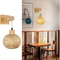 Natural Handwoven Bamboo Lantern Wall Sconce Rattan Wicker E27 Wall Light Fixture For Warm Boho Amb 4