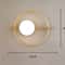 Modern Gold Black LED Wall Sconce Minimalist Round Accent Light For Bedroom Living Room 7