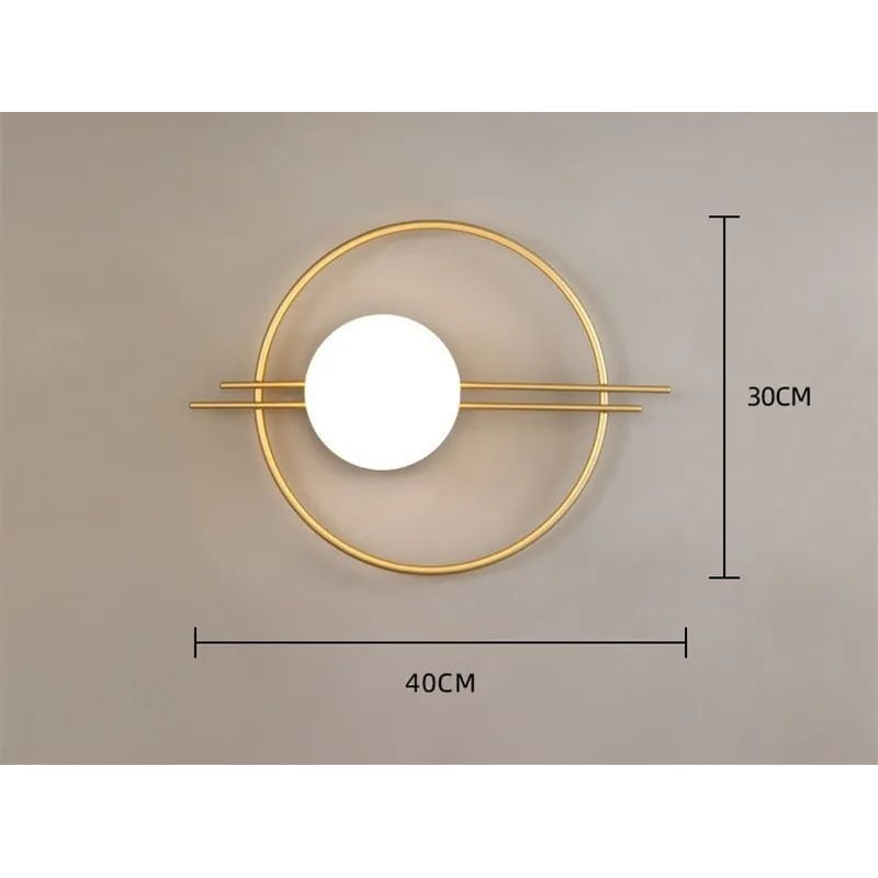 Modern Gold Black LED Wall Sconce Minimalist Round Accent Light For Bedroom Living Room 7