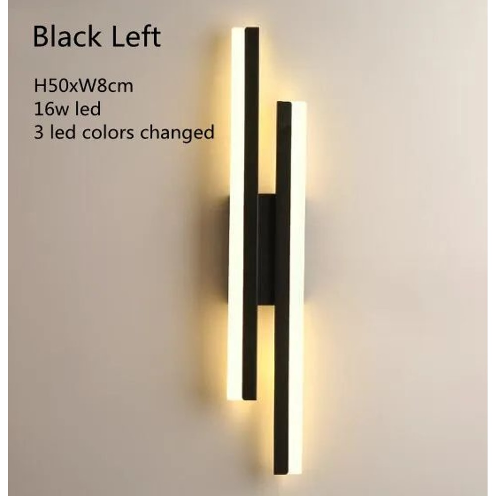 Modern CopperLine LED Wall Sconce With Acrylic Shade 3Color Bedside Hallway Wall Light 6