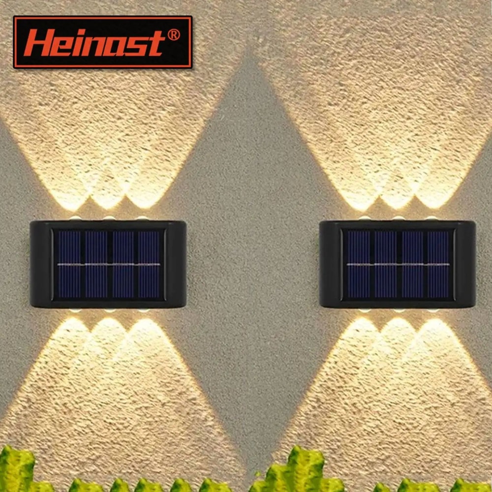 Solar Up And Down Wall Lights Outdoor Waterproof LED Wall Lamp Set 16 Pack 0