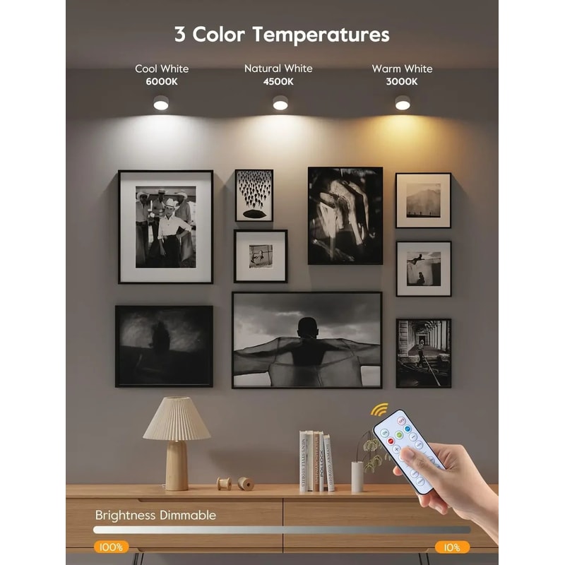 LumiFlex Magnetic Rechargeable Wall Sconce With Remote Control 1