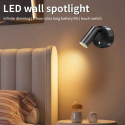 magnaglow rechargeable magnetic wall light – dimmable usb rechargeable led light for bedside reading