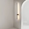 Modern Linear LED Wall Sconce Black Minimalist Bedside Light 0