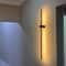 Modern Linear LED Wall Sconce Black Minimalist Bedside Light 2