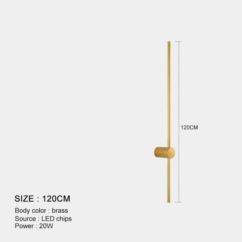 Modern Linear LED Wall Sconce Black Minimalist Bedside Light 11
